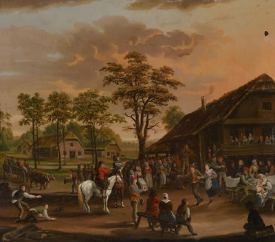 Bridal Dance in Front of a Tavern by Unbekannt Unbekannt